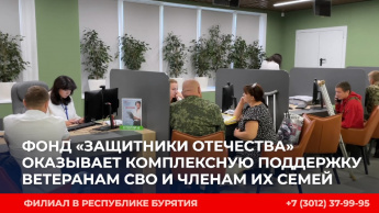 Меры Государственного фонда поддержки участников специальной военной операции «Защитники Отечества» по Республике Бурятия